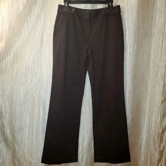 Talbots Stretch Dark Brown Pants Size 4 - Picture 1 of 8